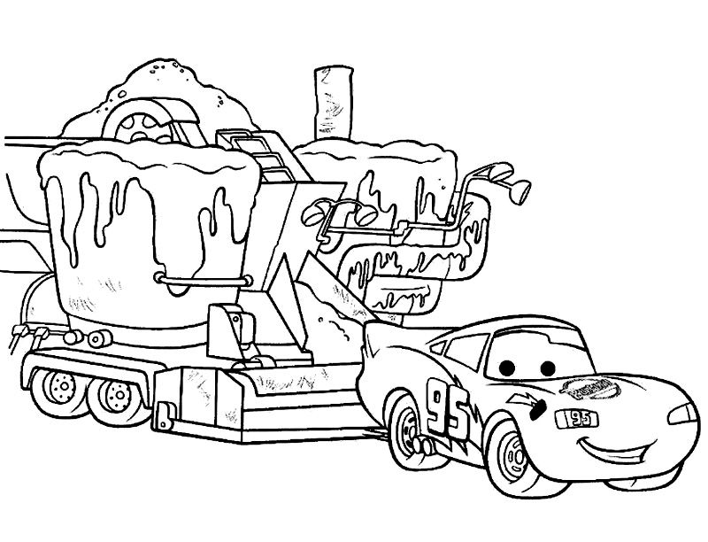 free printable lightning mcqueen coloring page