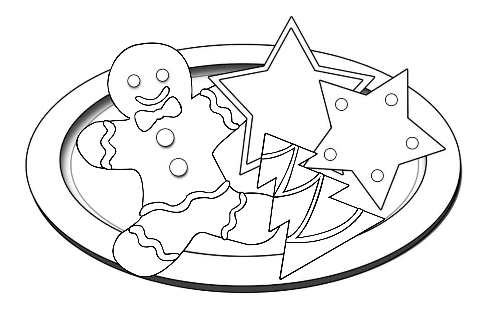 gingerbread cookie coloring pages