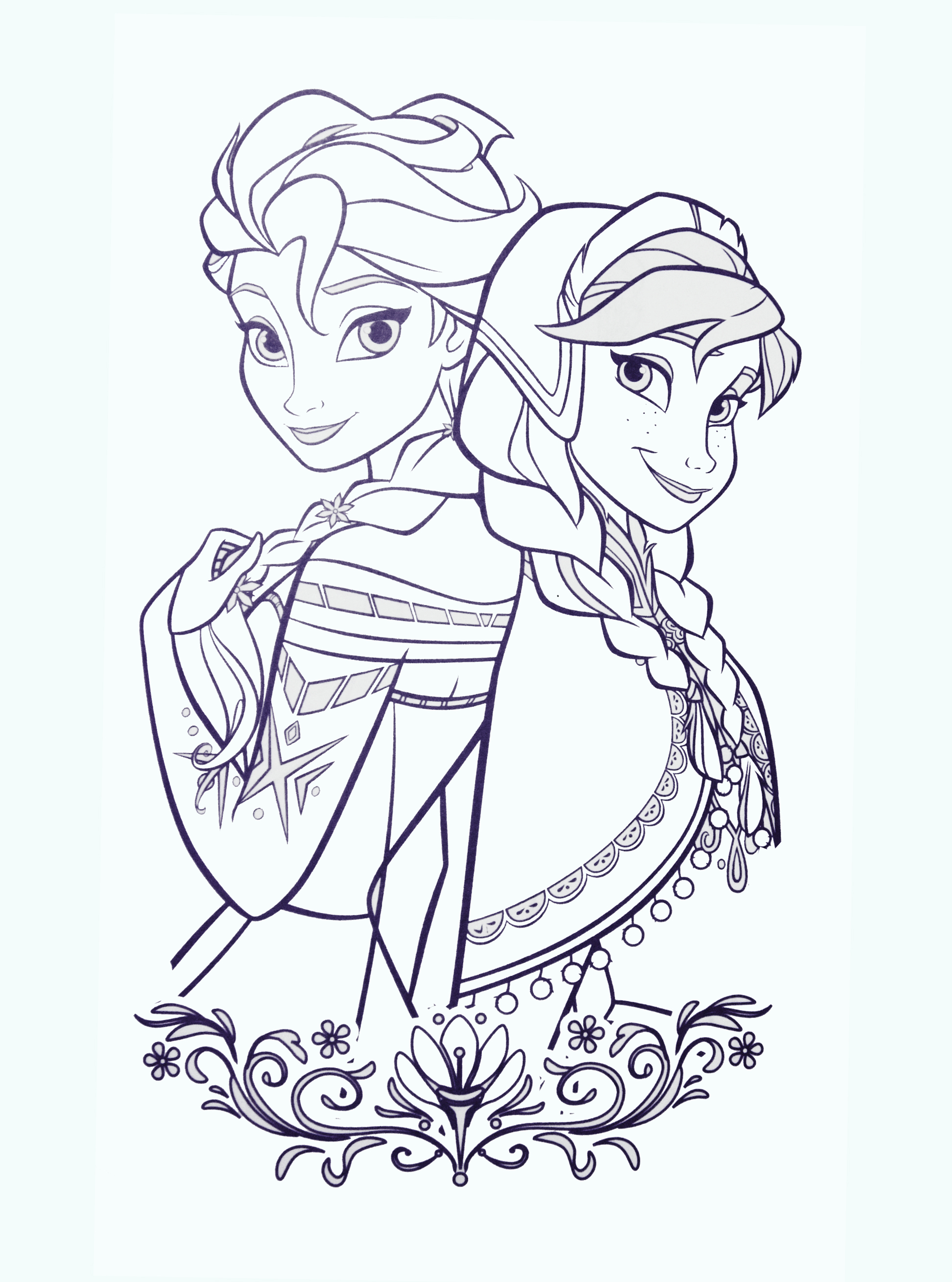 frozen coloring pages printable