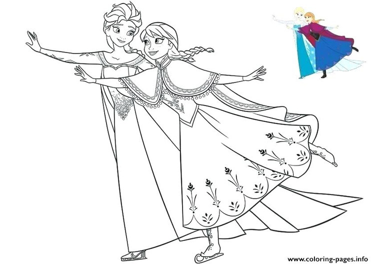 frozen elsa and anna coloring pages