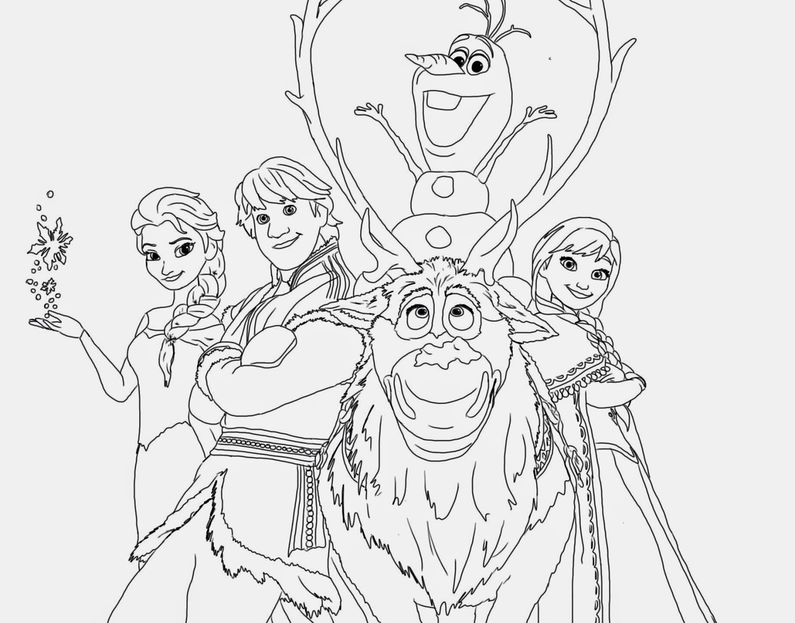 frozen free coloring pages