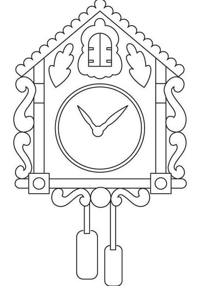 Free Clock Coloring Pages Printable PDF - Coloringfolder.com