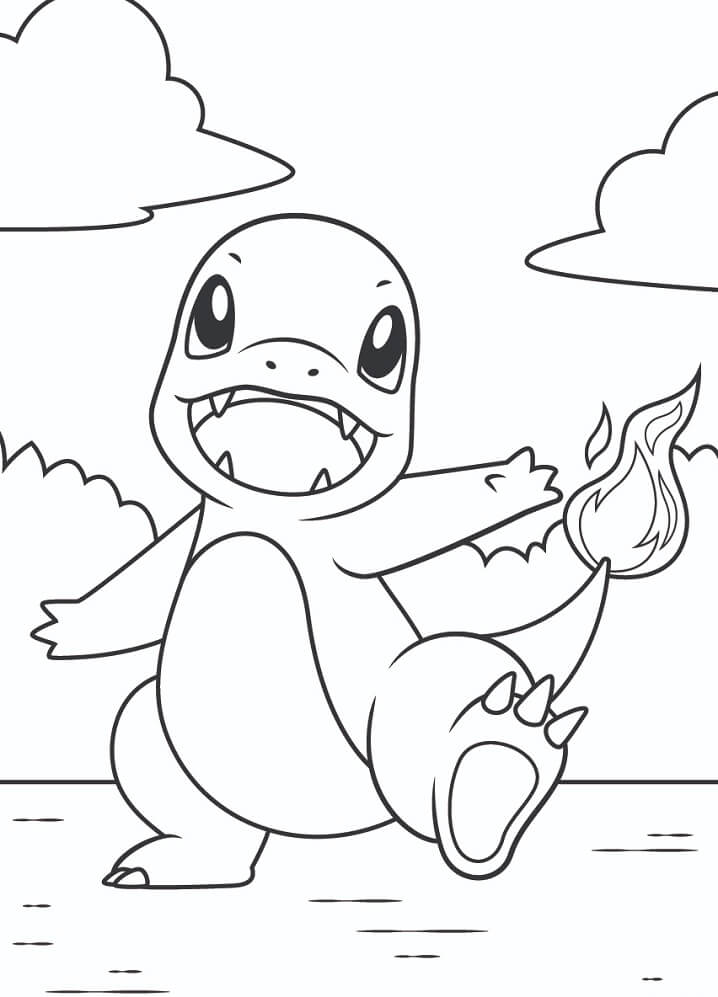 funny charmander coloring pages