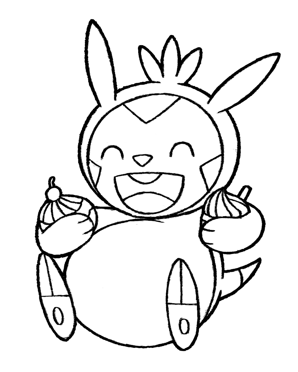 funny chespin coloring pages