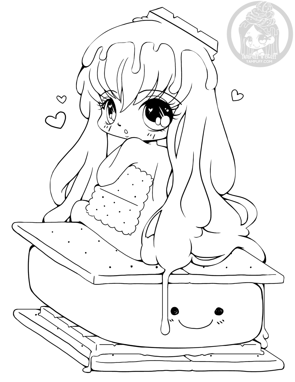 Funny Chibi Coloring Pages Pdf - Coloringfolder.com