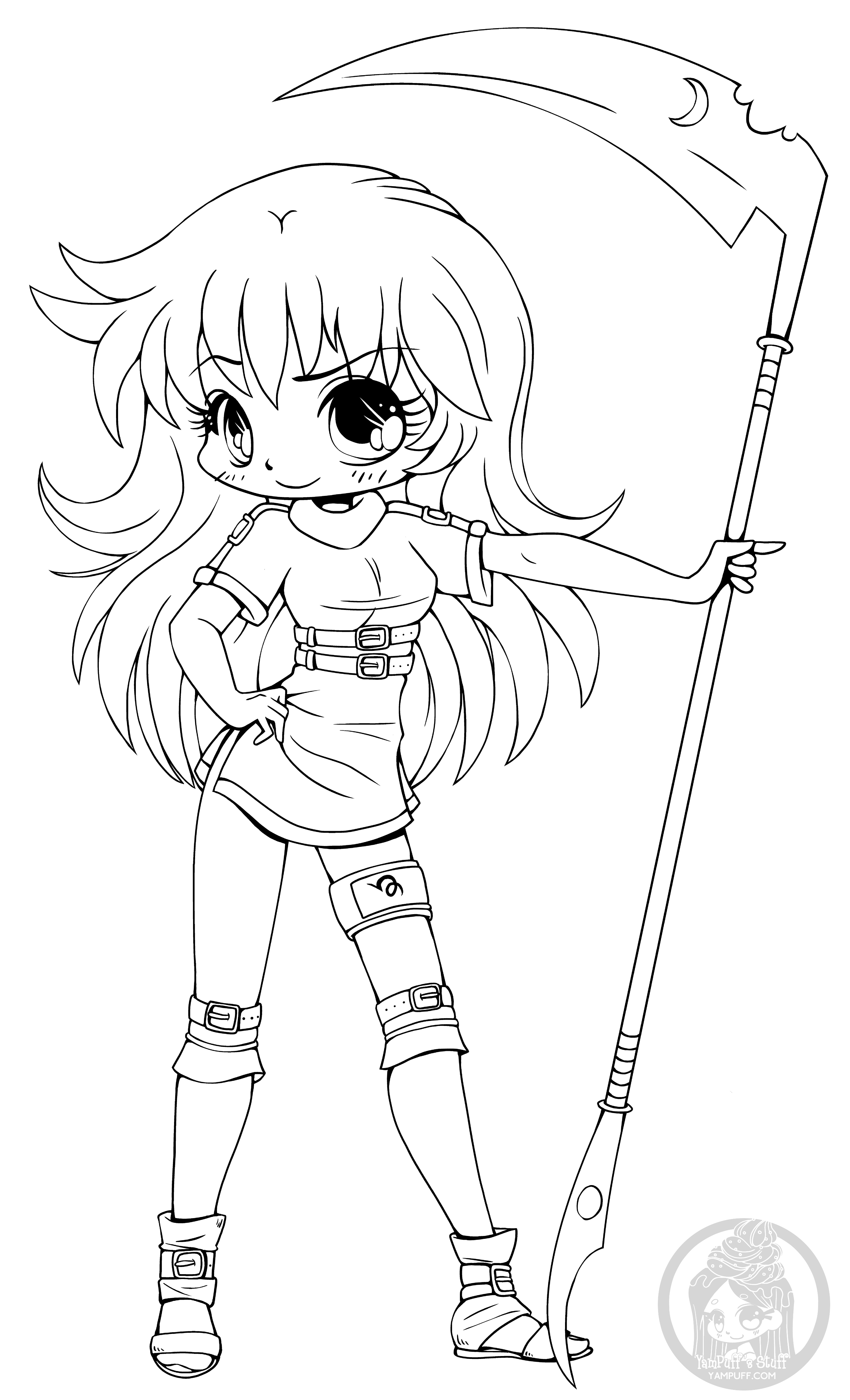 chibi girl coloring pages