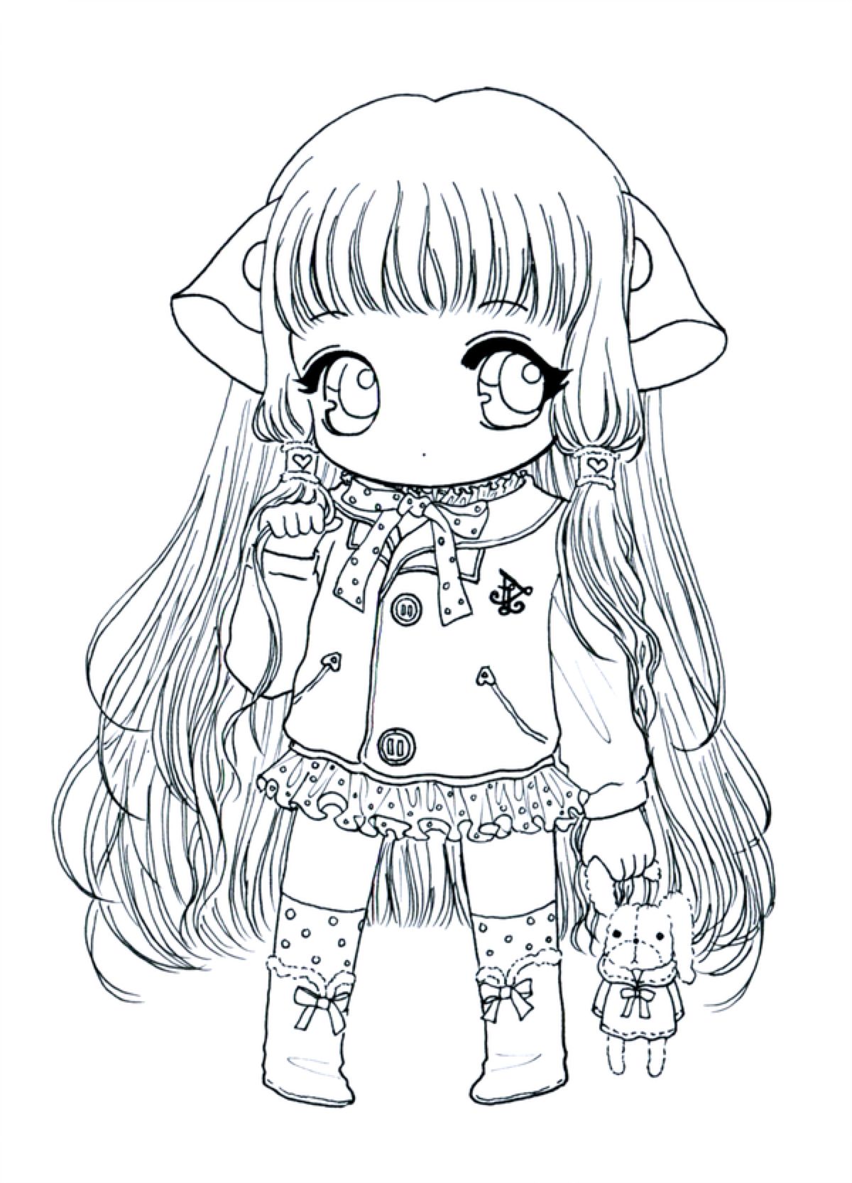 cute chibi coloring pages