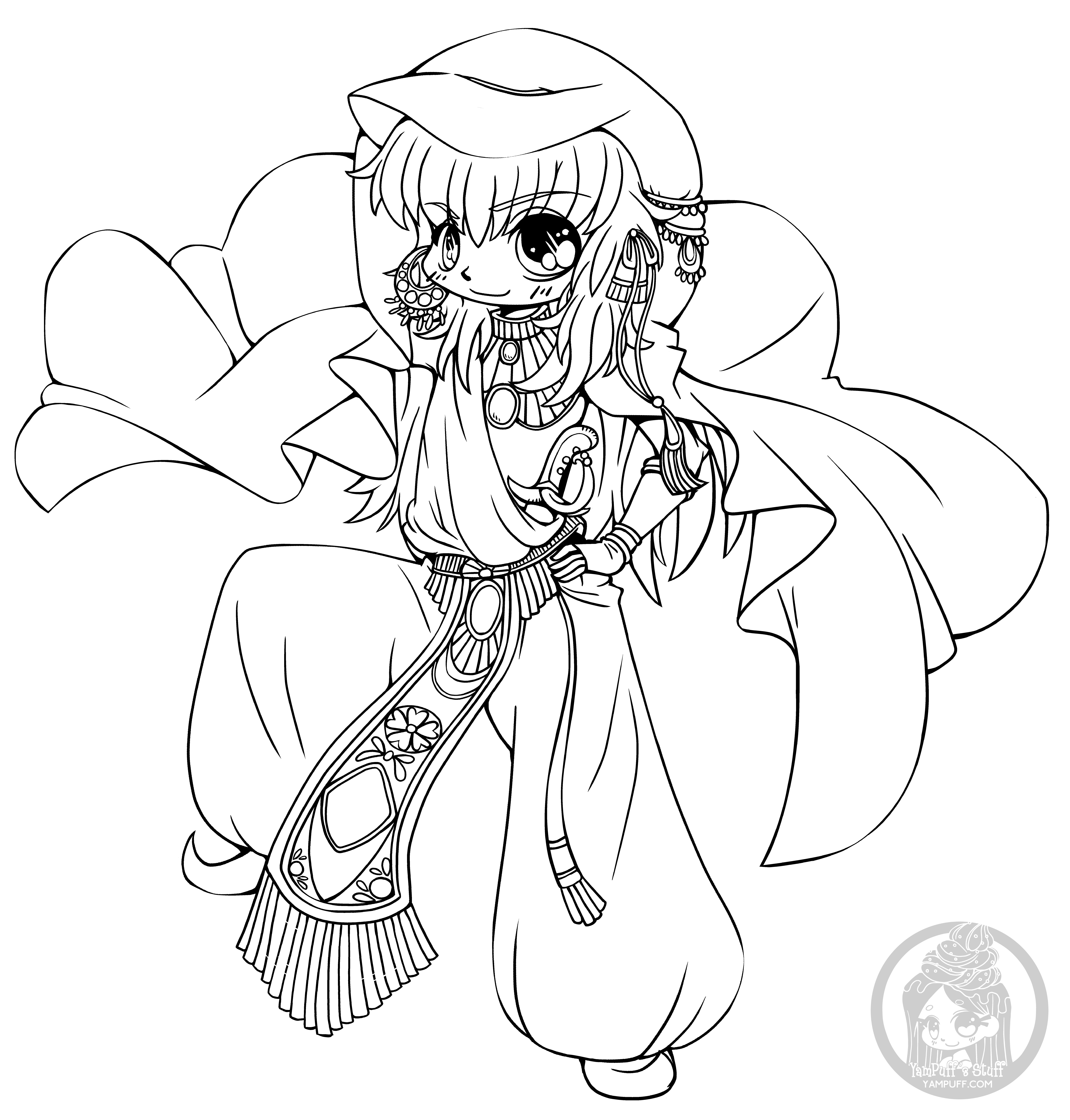 cute chibi girl coloring pages