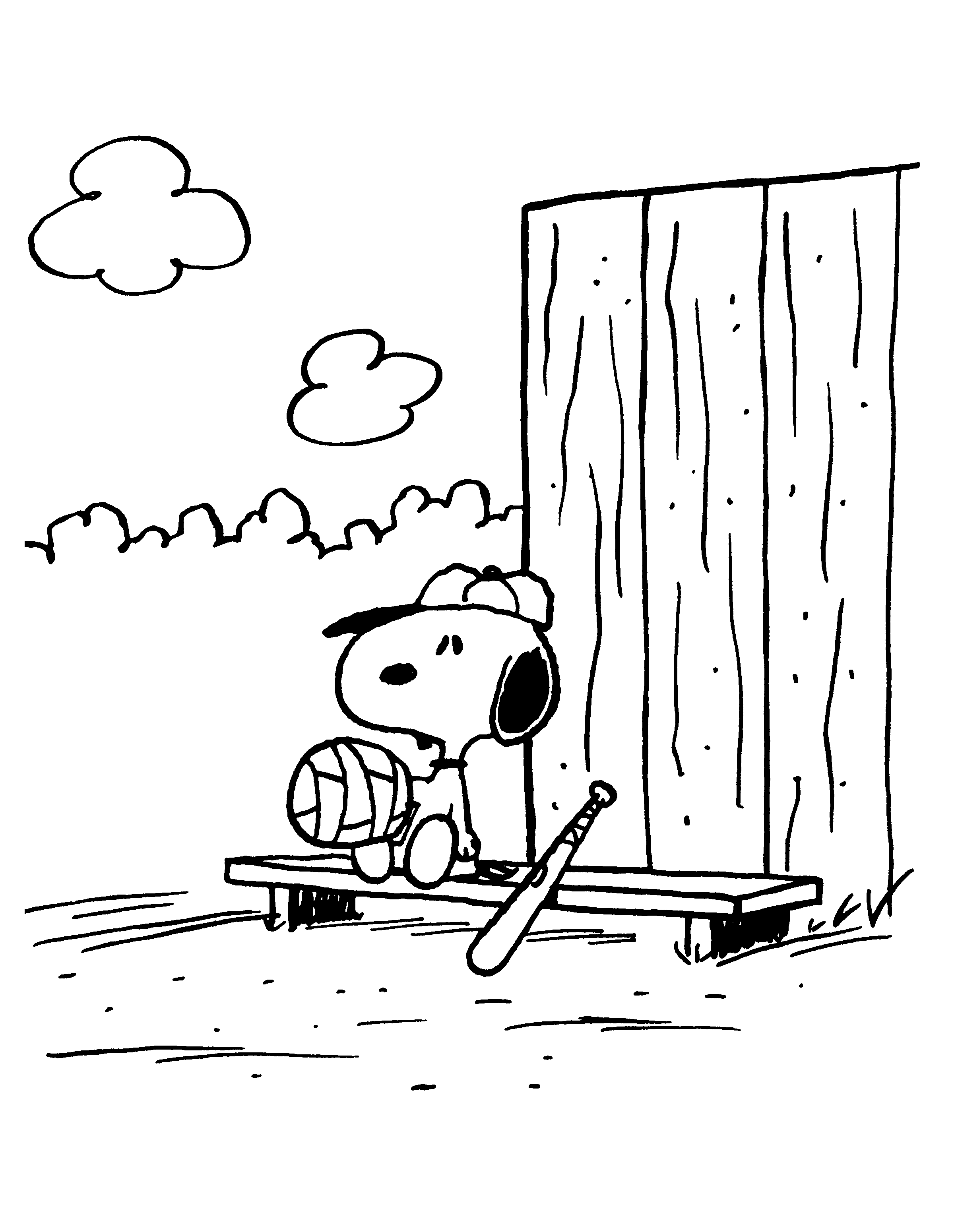 free snoopy coloring pages