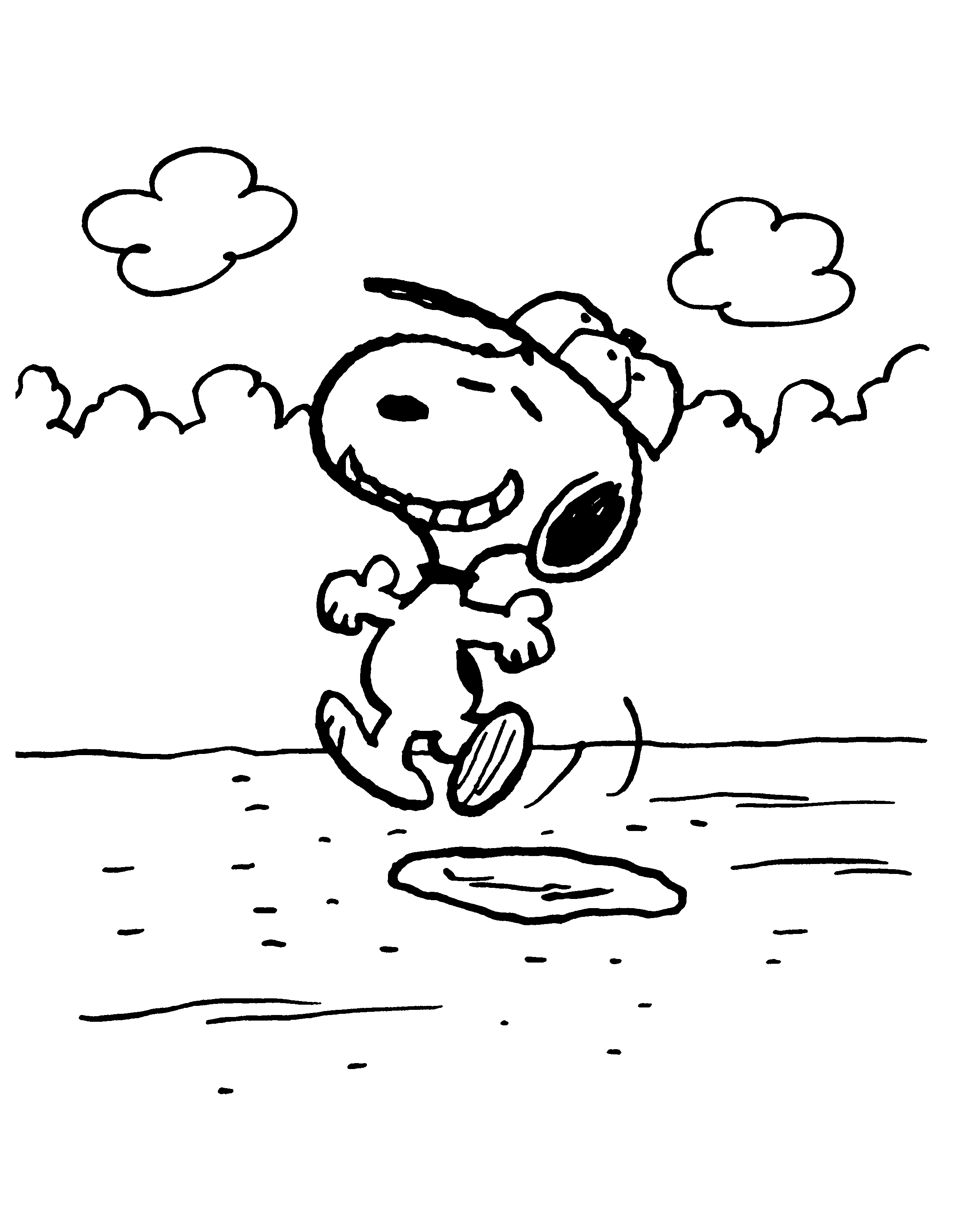 printable snoopy coloring pages