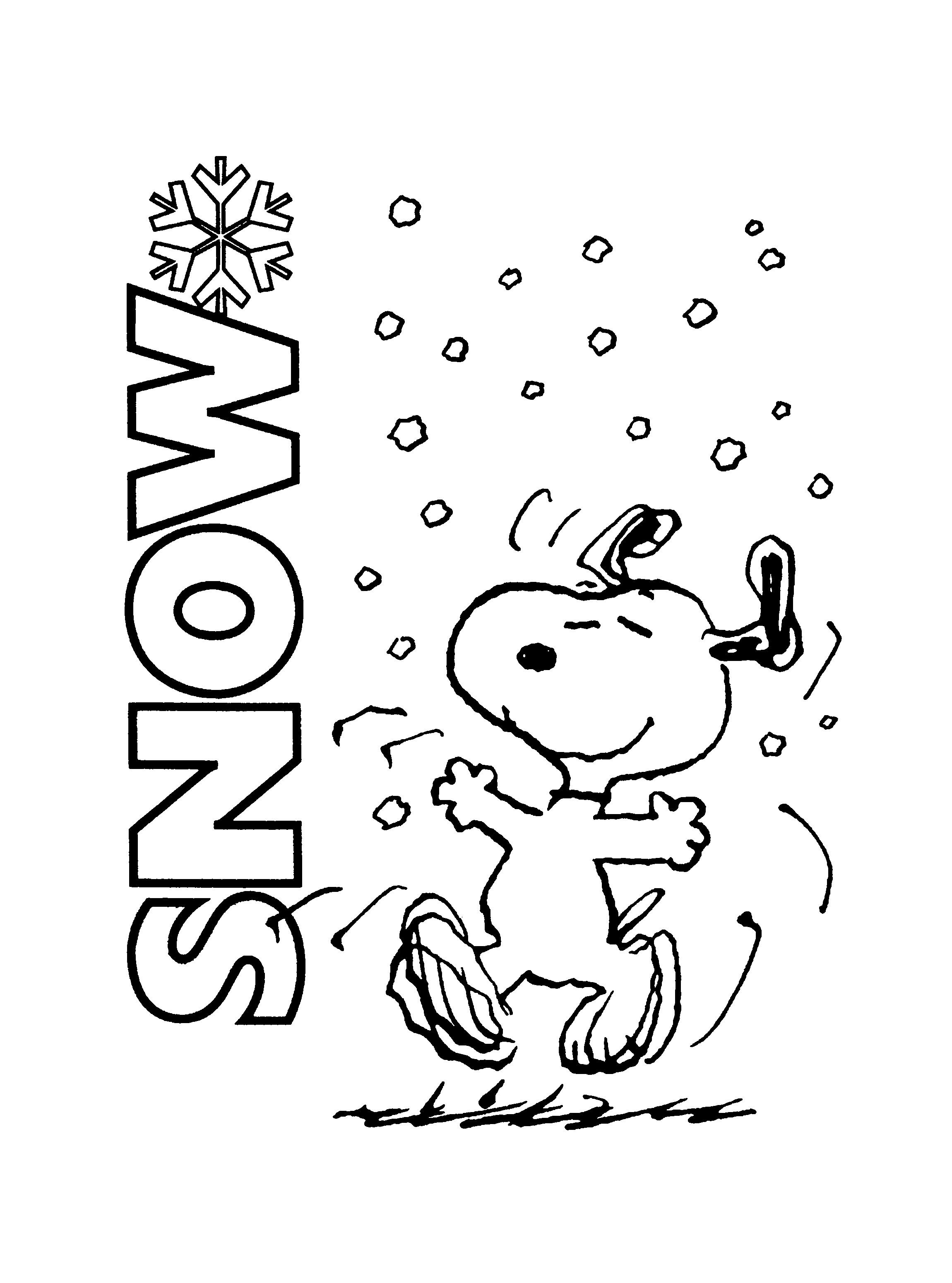 snoopy coloring pages to print