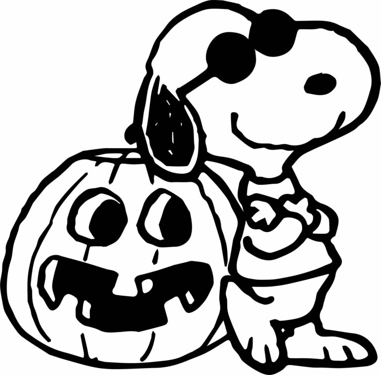 Funny Snoopy Coloring Pages Pdf To Print - Coloringfolder.com
