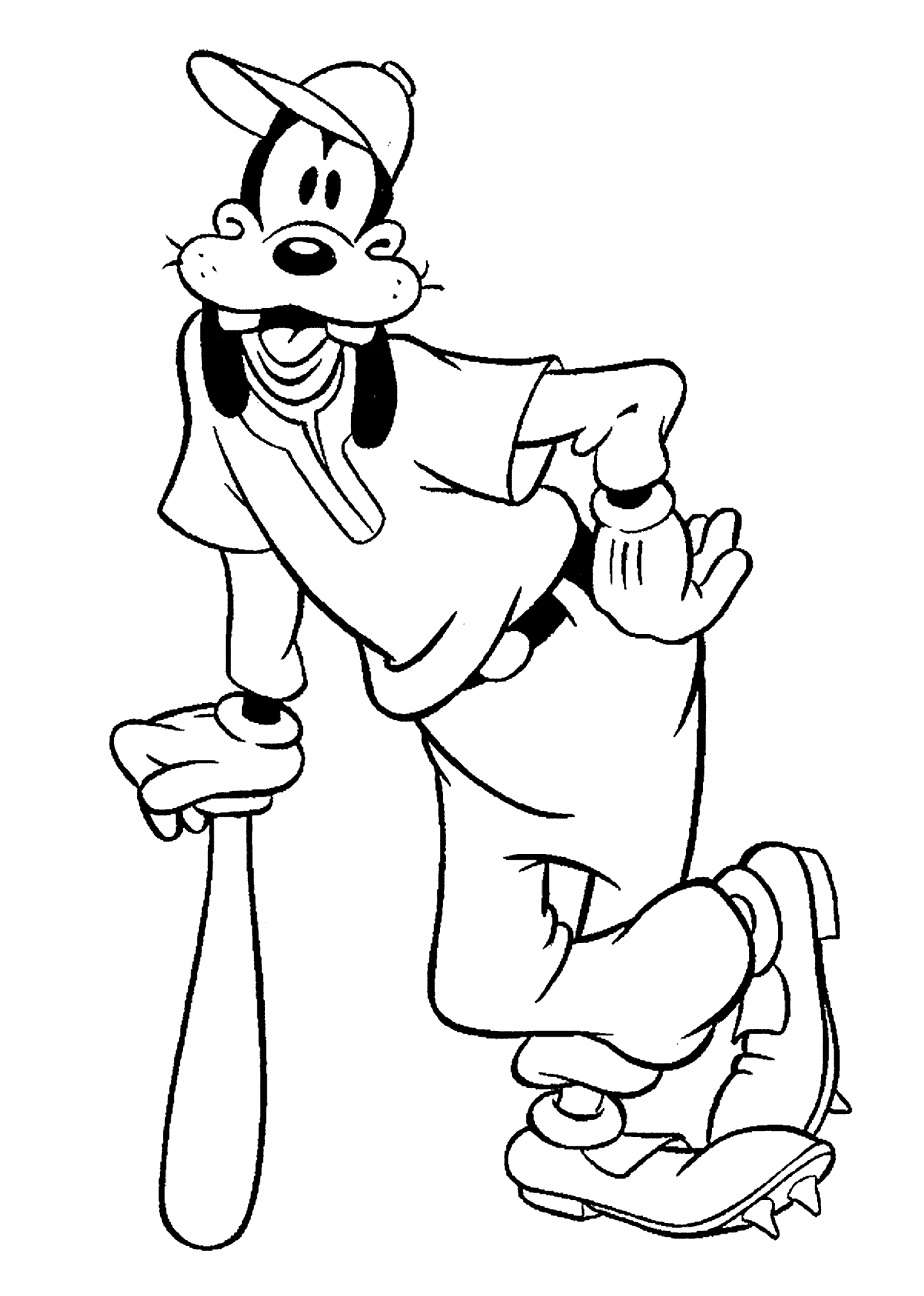 free printable goofy coloring pages