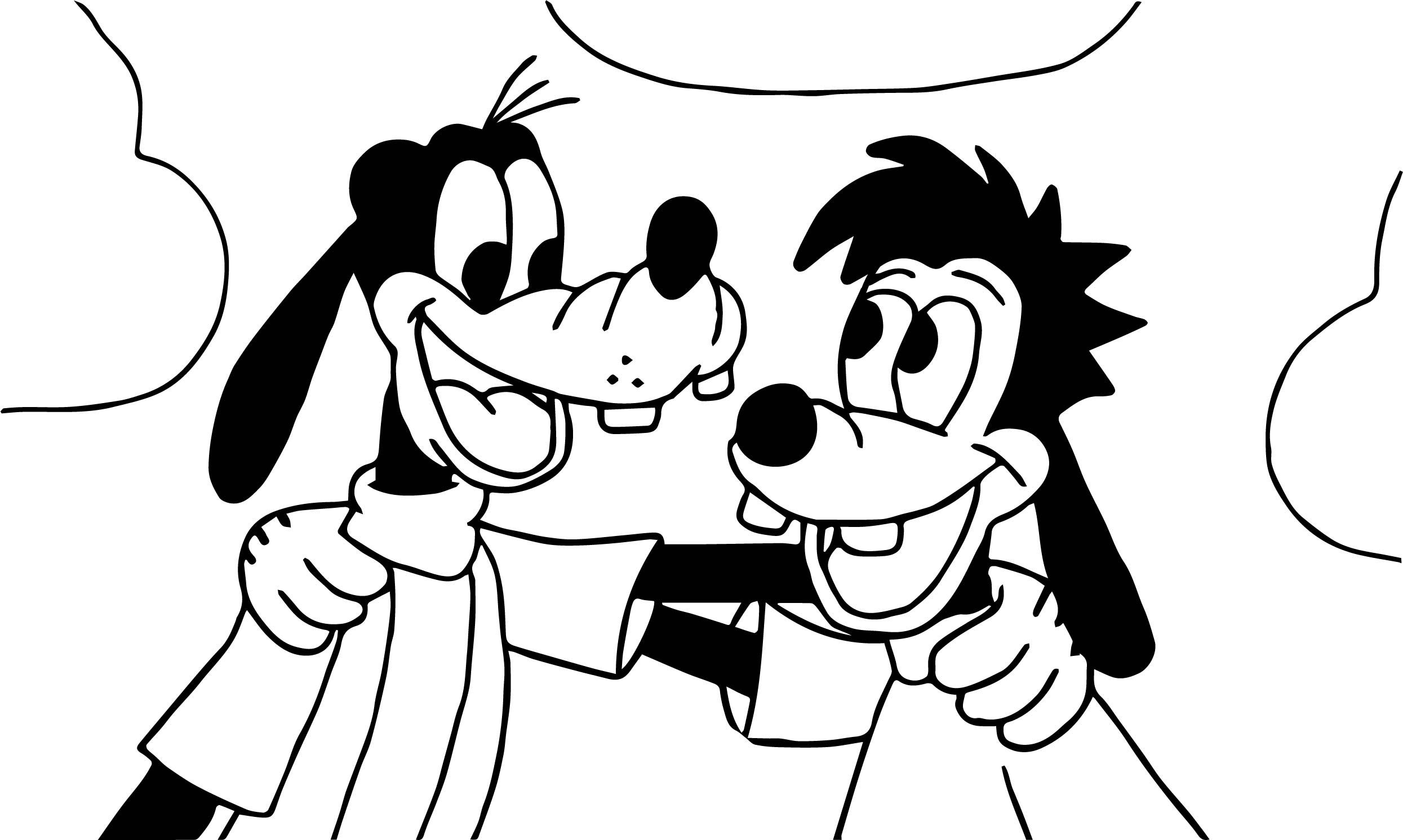 goofy and max coloring pages
