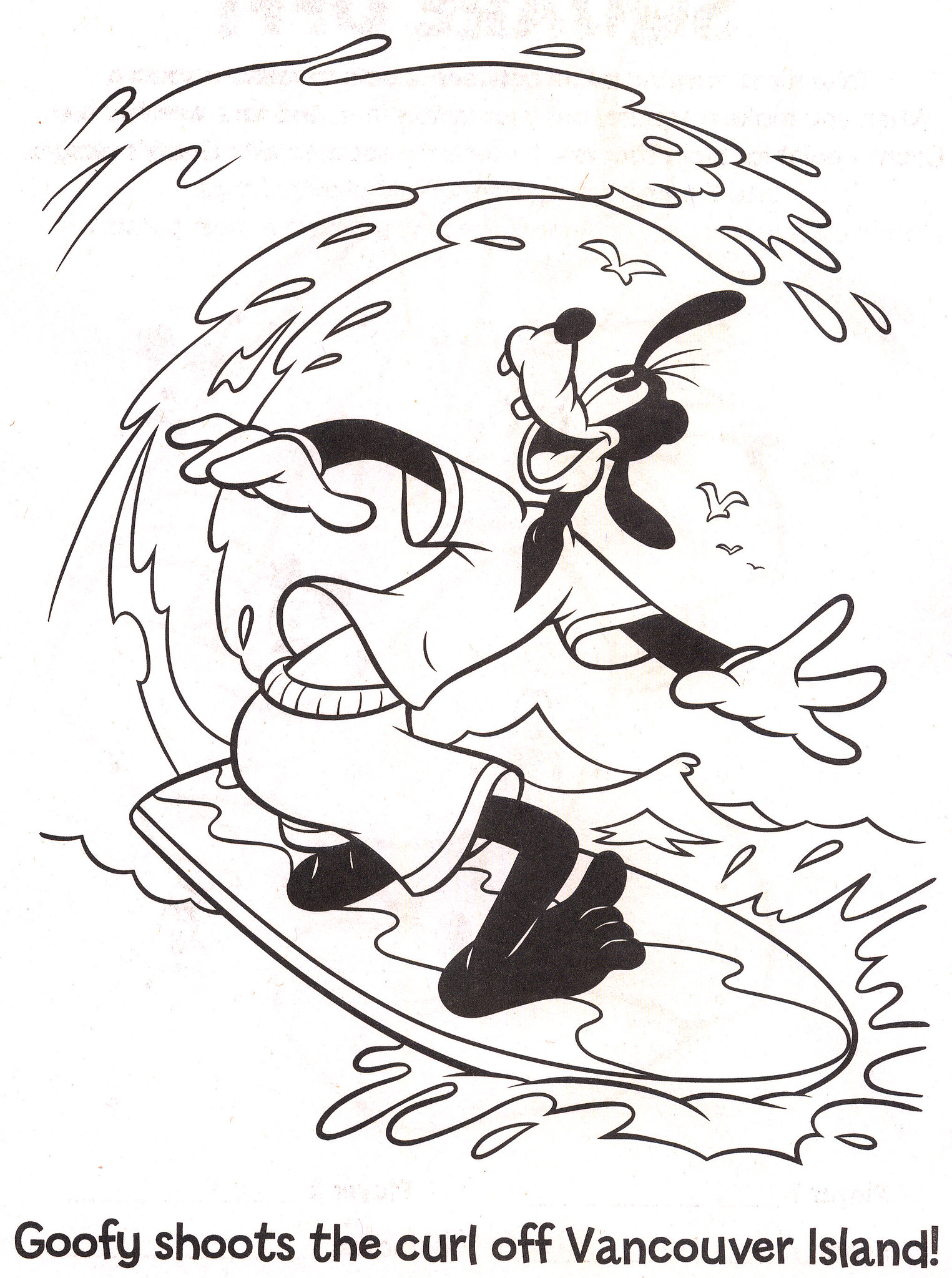 goofy disney coloring pages character