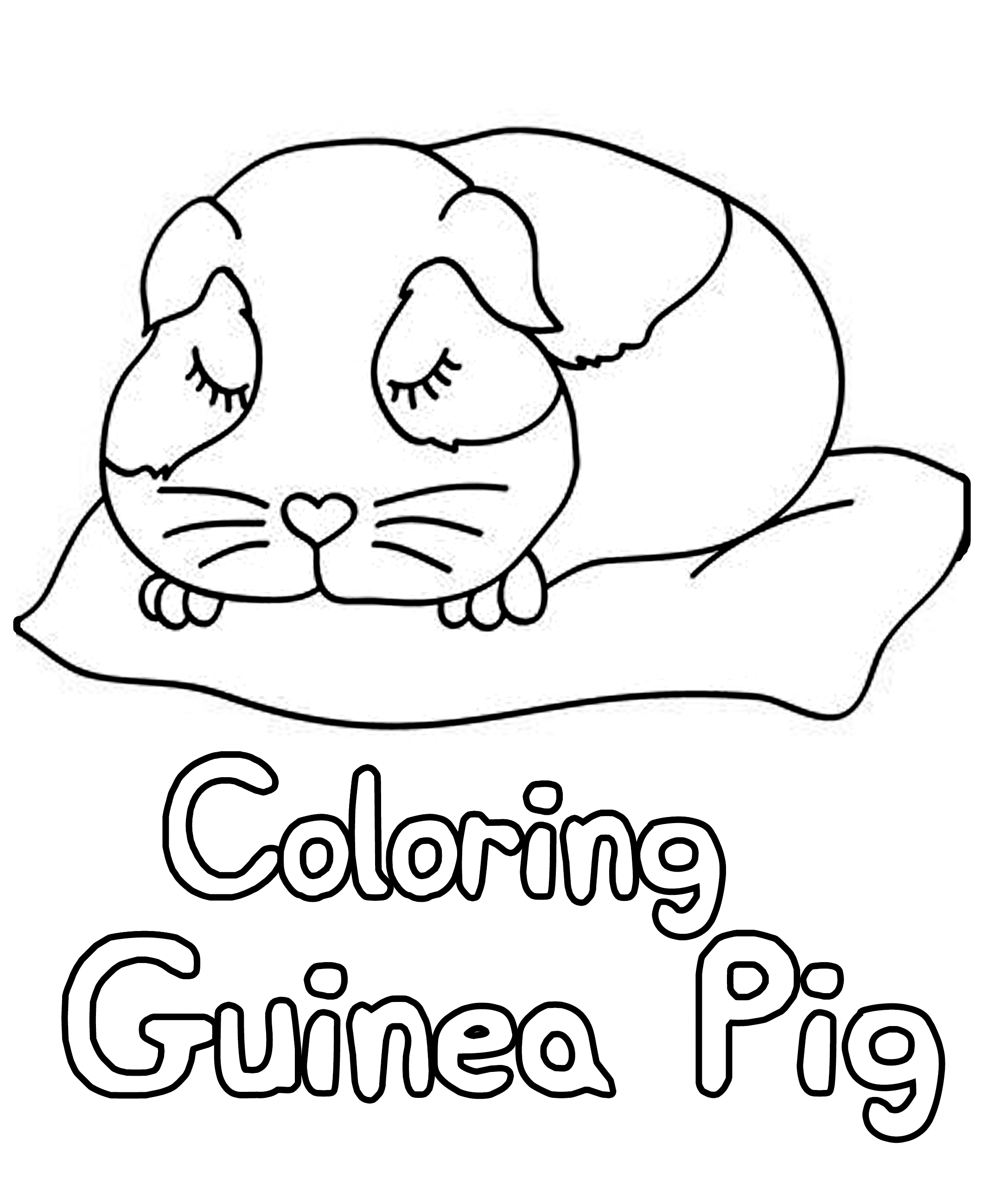 guinea pig coloring pages