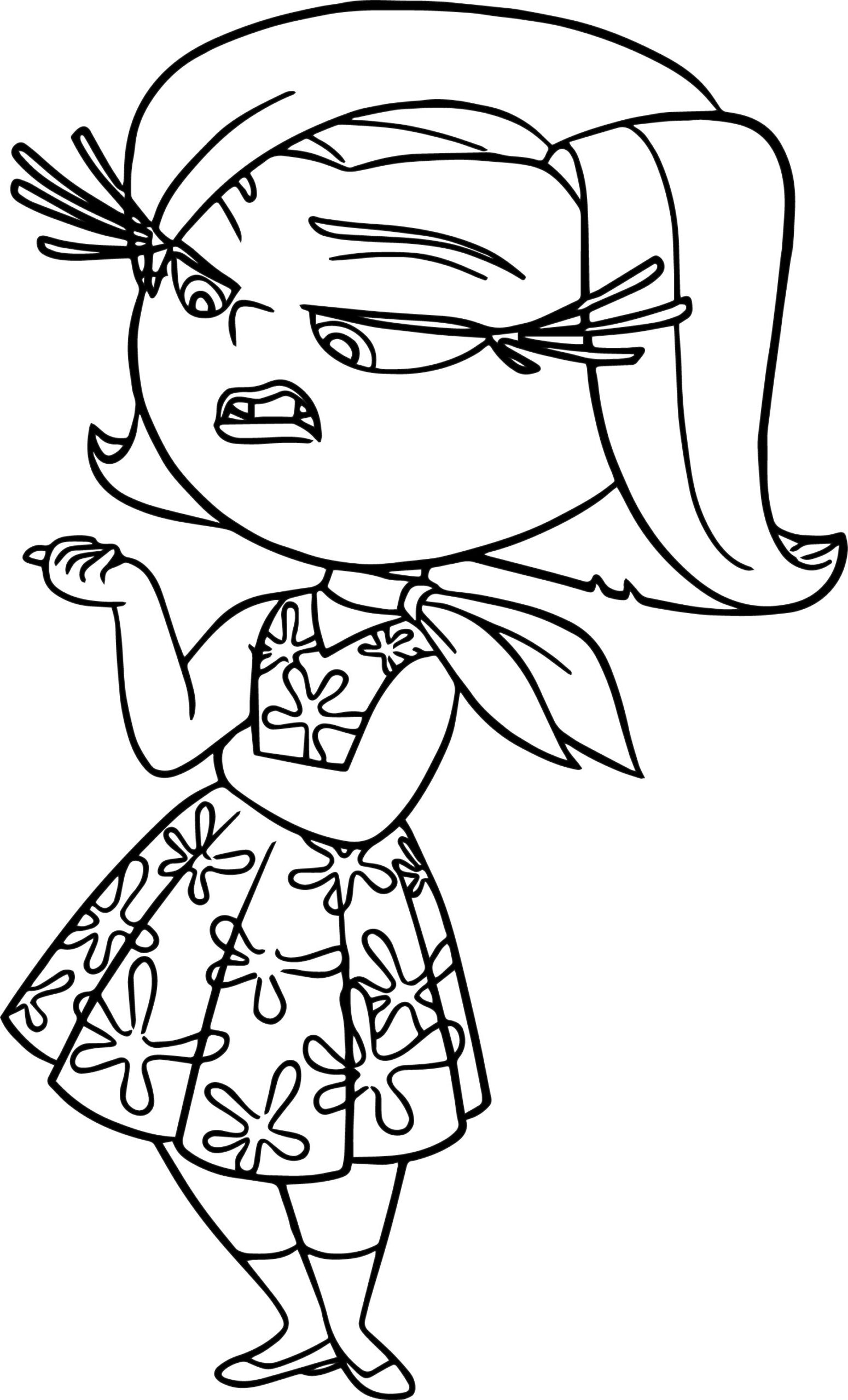 inside out coloring pages disgust