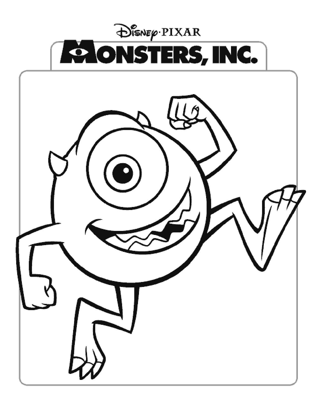 coloring pages monsters inc