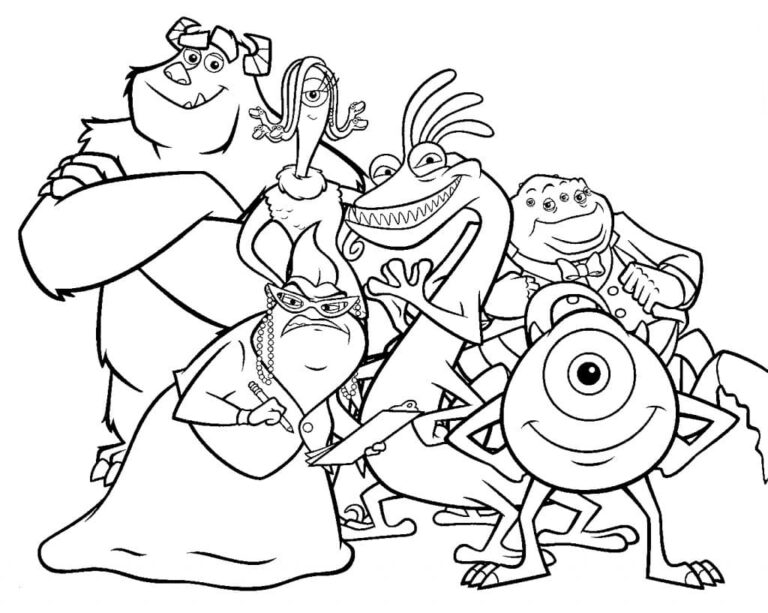 Funny Monster Inc Coloring Pages - Coloringfolder.com