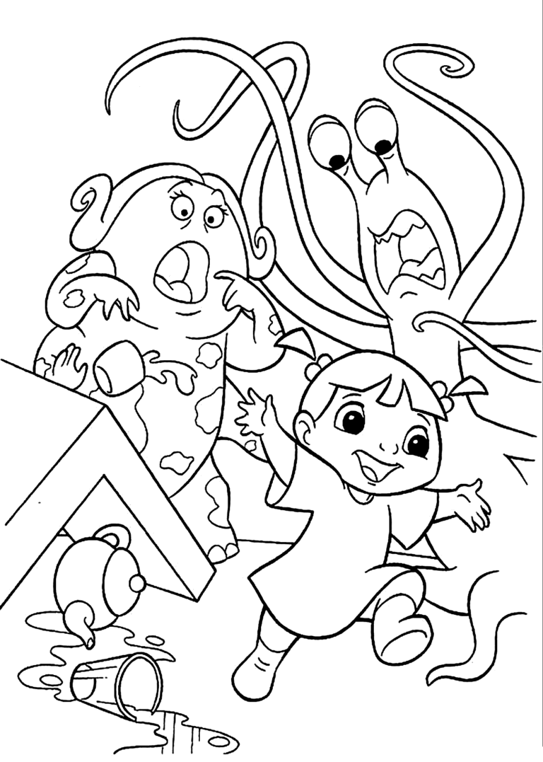 Funny Monster Inc Coloring Pages - Coloringfolder.com