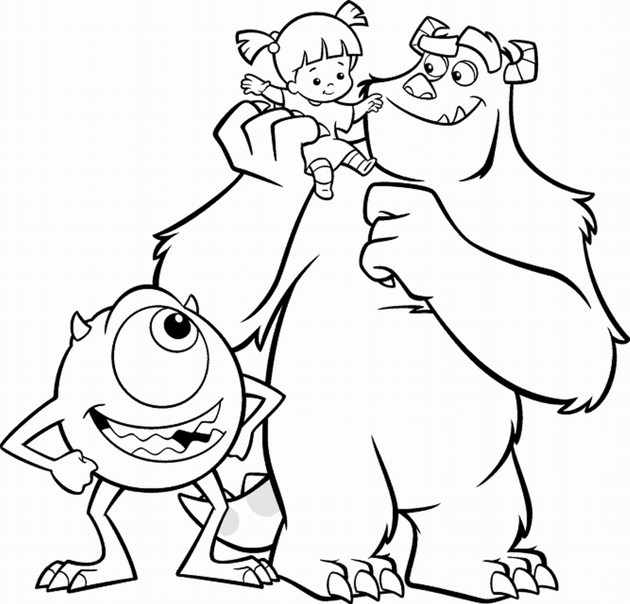 monsters inc free coloring pages