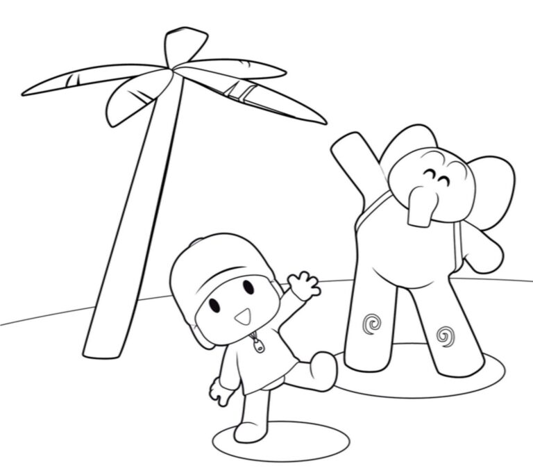 Funny Pocoyo Coloring Pages PDF Free - Coloringfolder.com