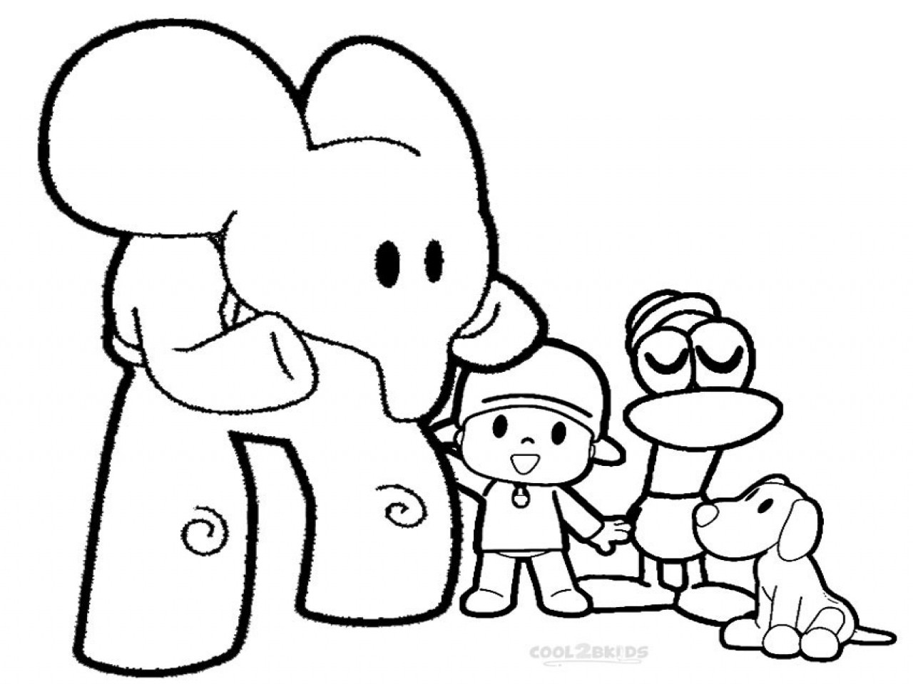 pocoyo character coloring pages