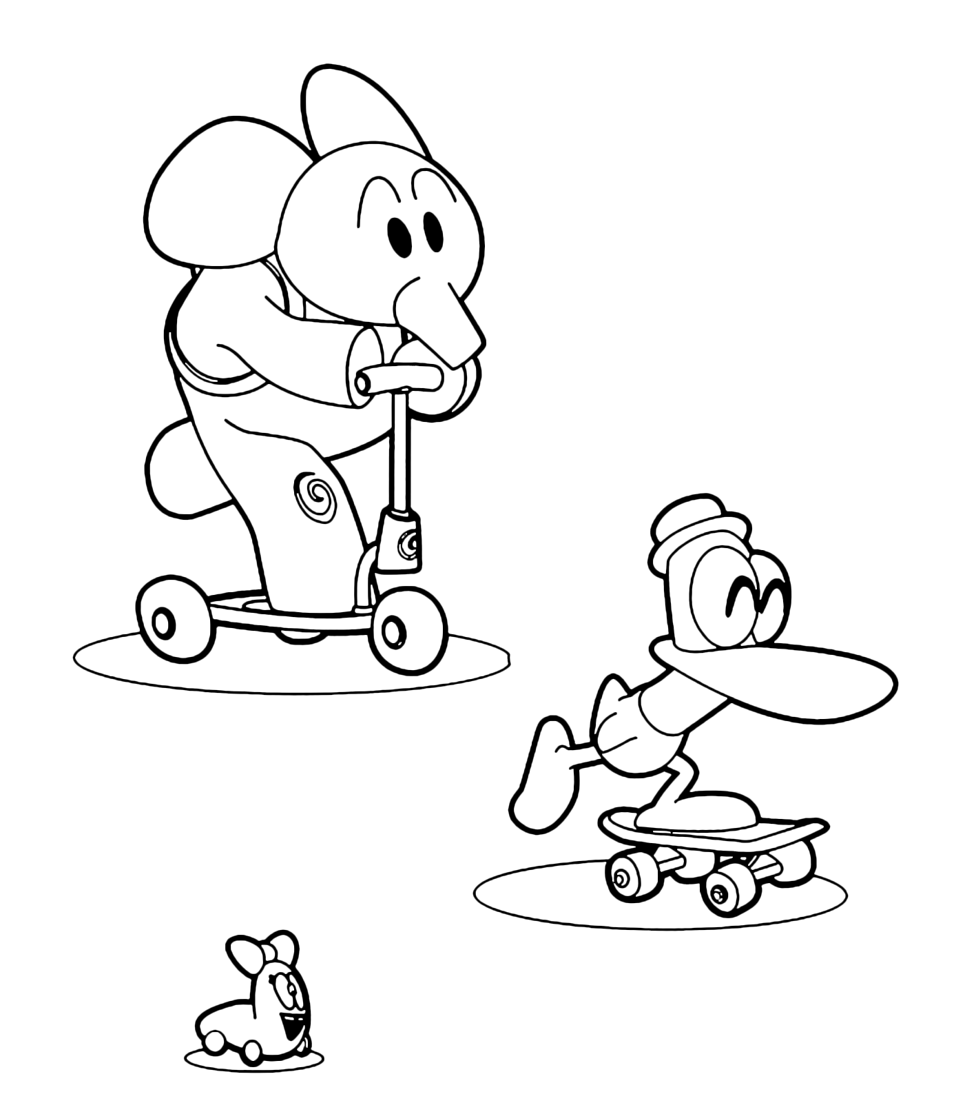 pocoyo party coloring pages