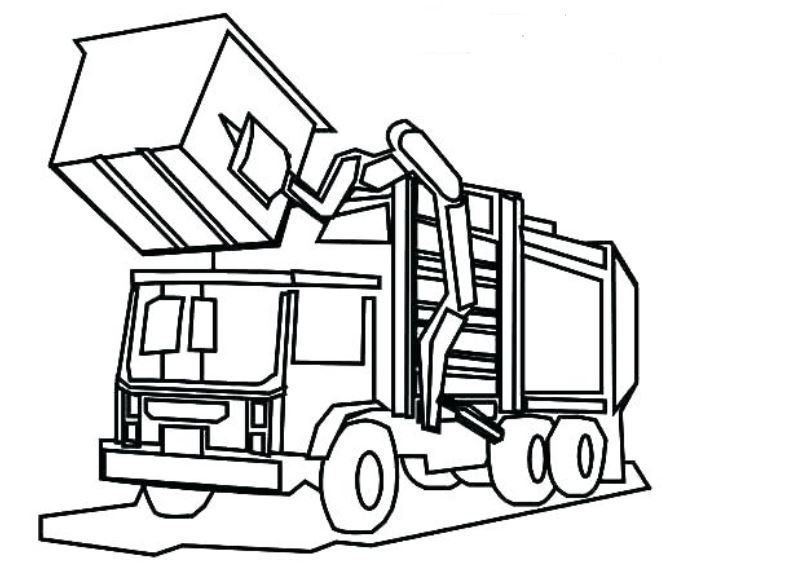 garbage truck coloring pages