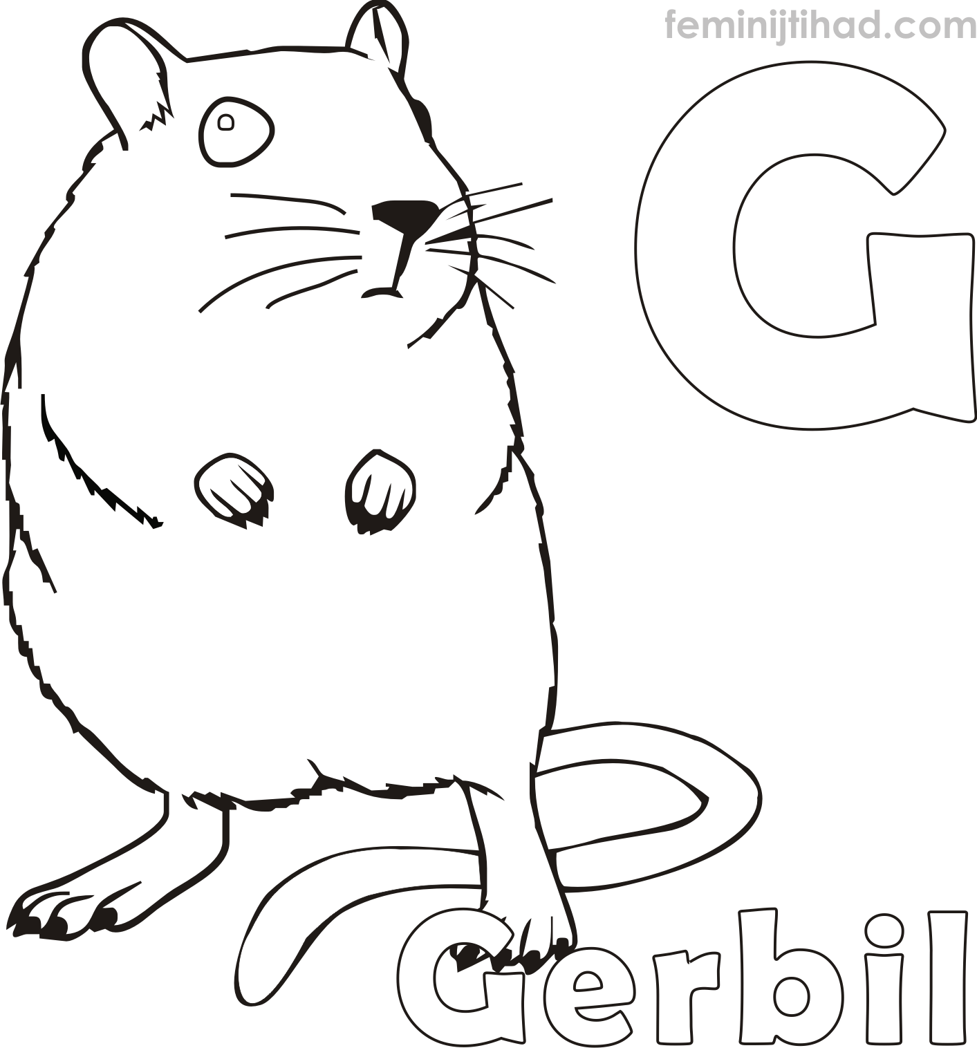 gerbil coloring pages printable free