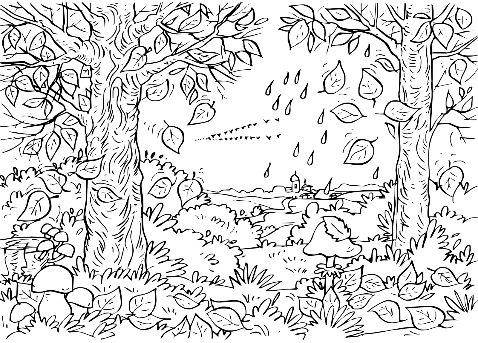 coloring pages forest