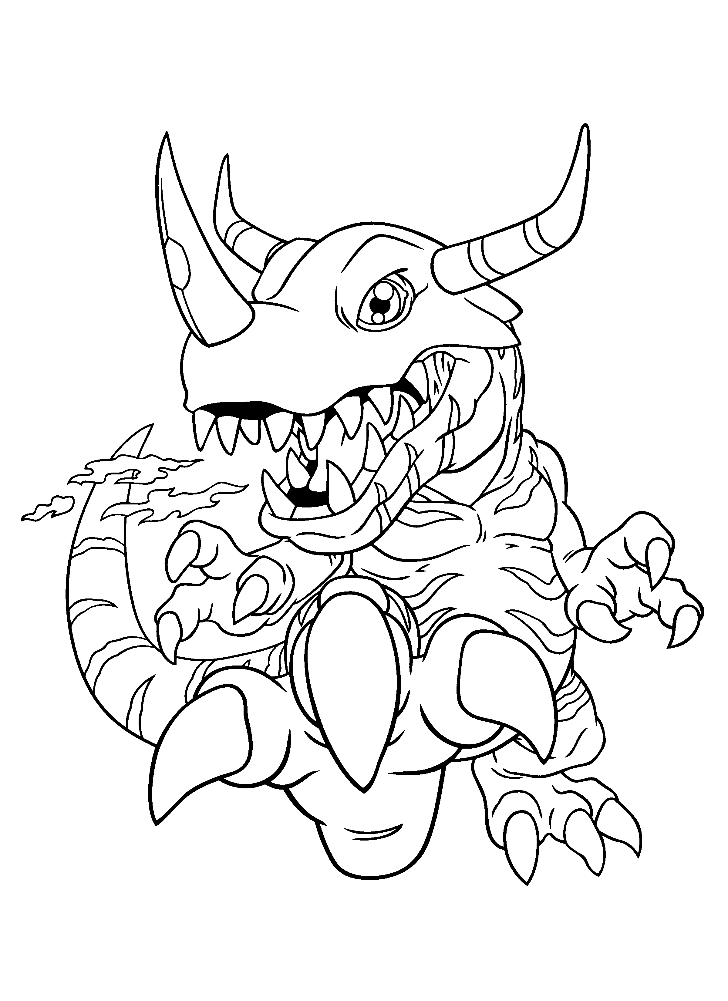digimon coloring pages graumon