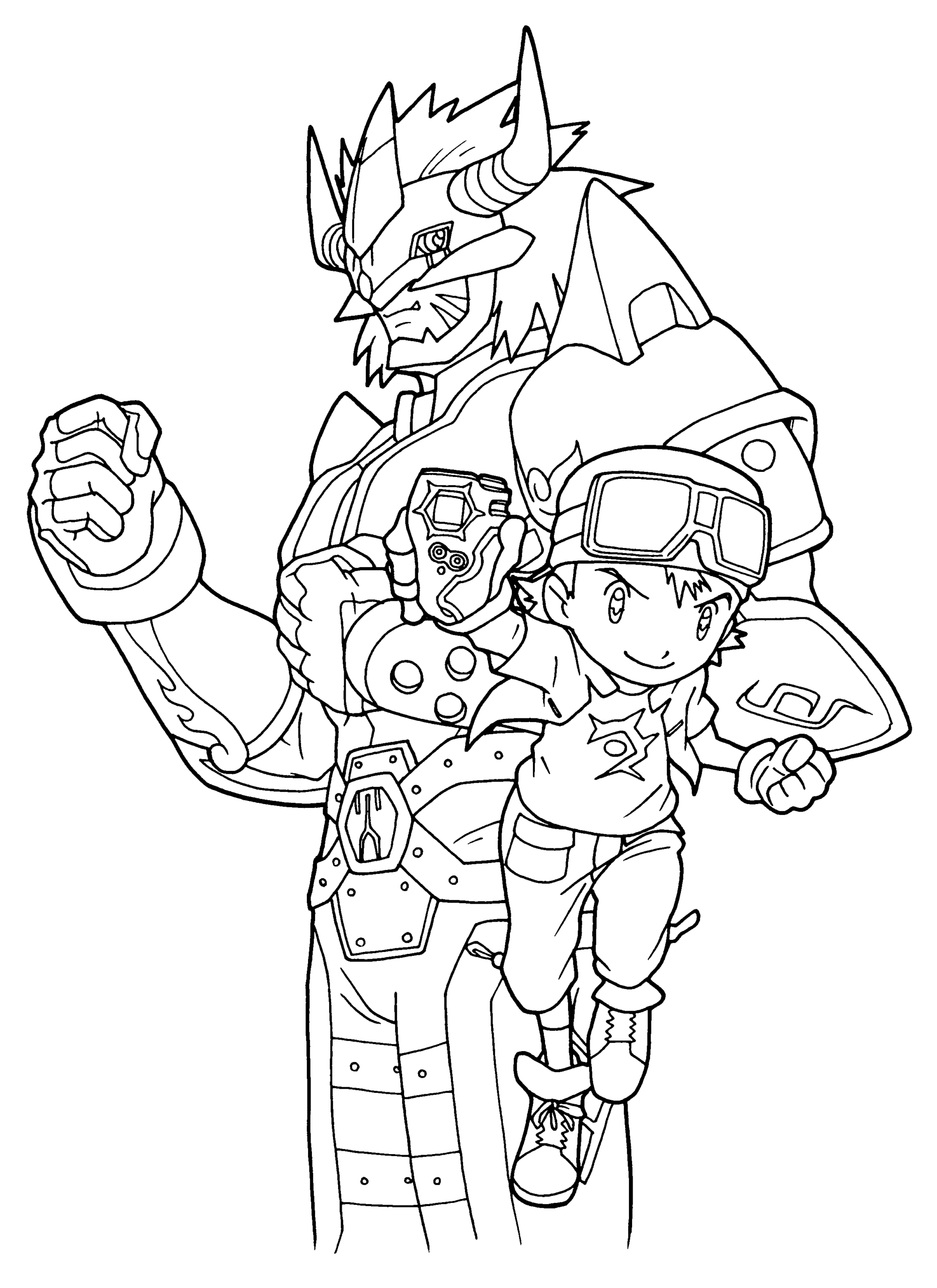 digimon fusion coloring pages