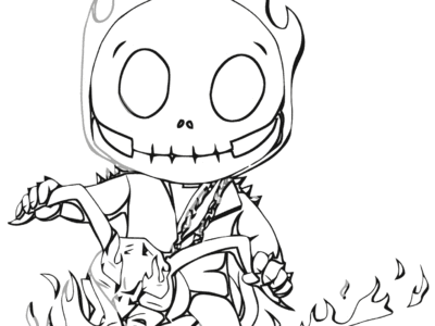 coloring pages of ghost rider for kids