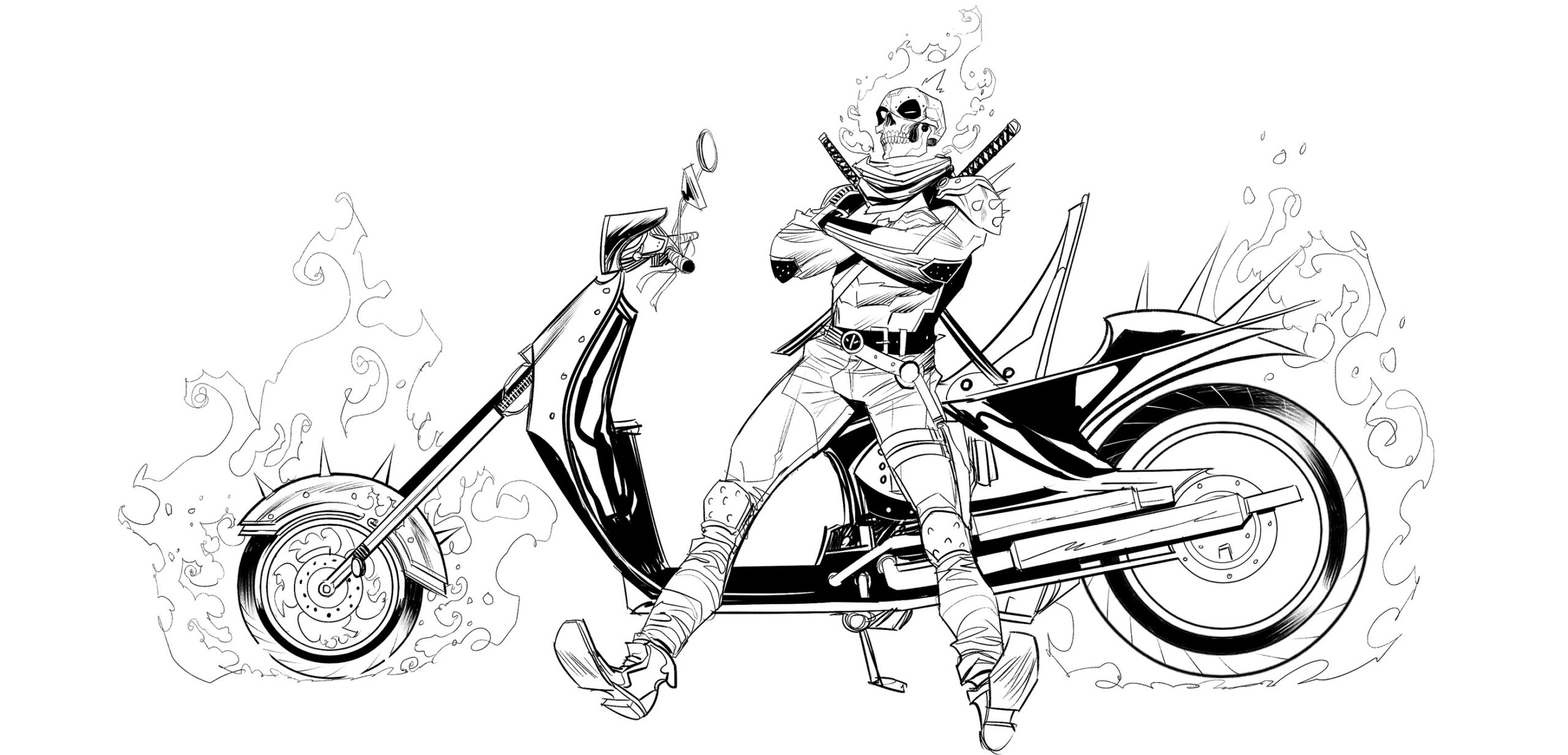 freec coloring pages ghost rider
