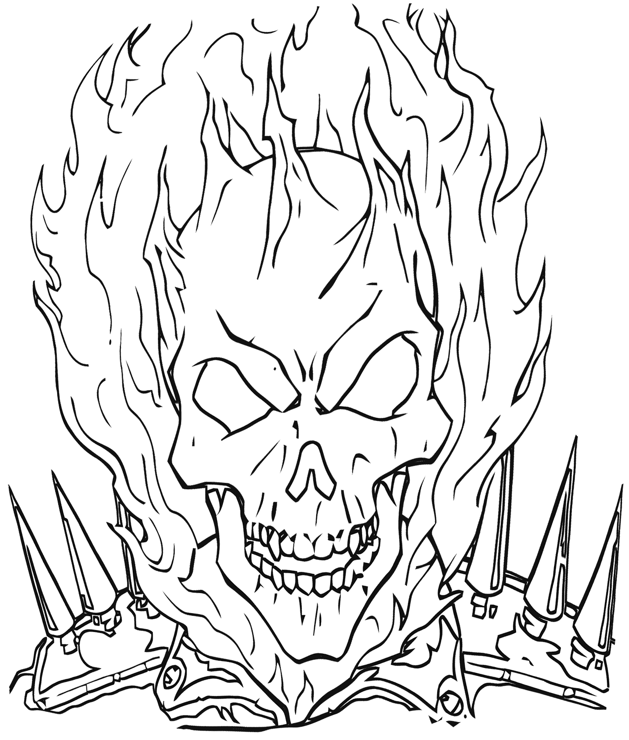 ghost rider coloring pages to print