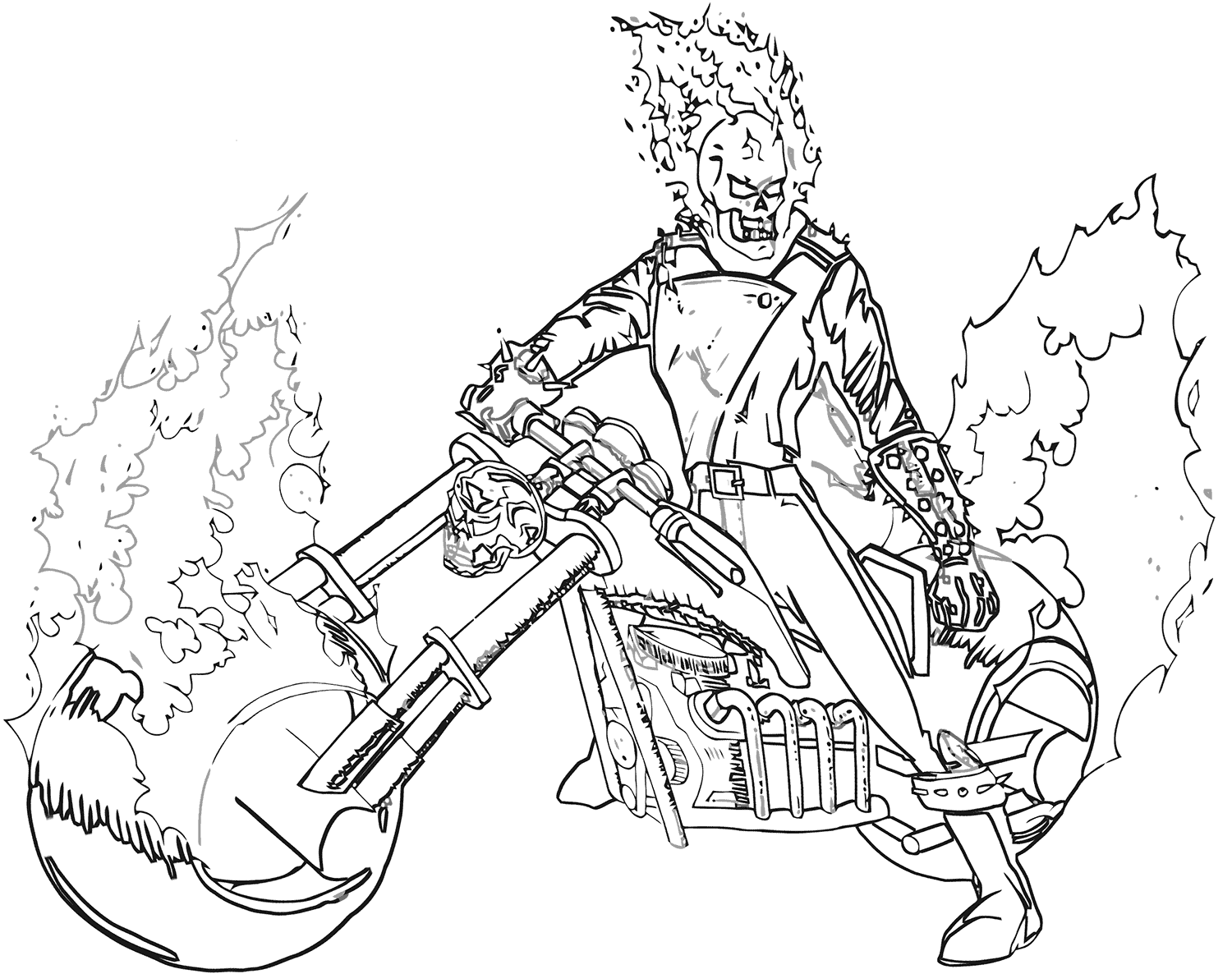 ghost rider coloring pages