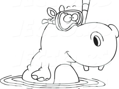 adult hippo coloring pages