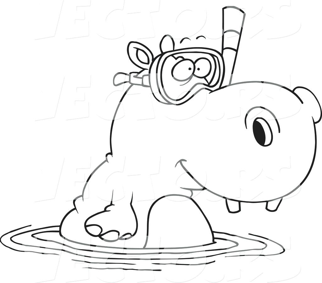 adult hippo coloring pages