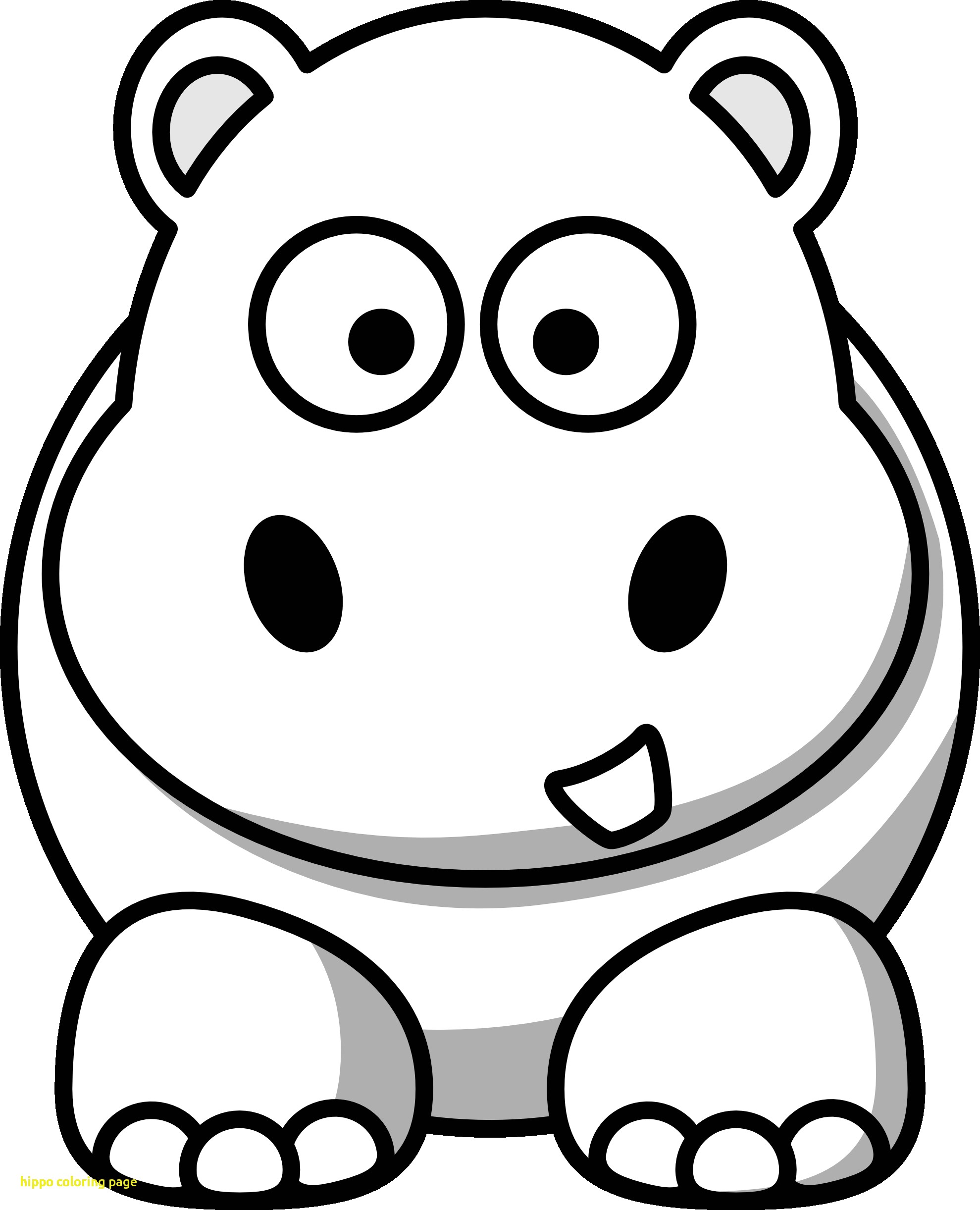 coloring pages for kids hippo