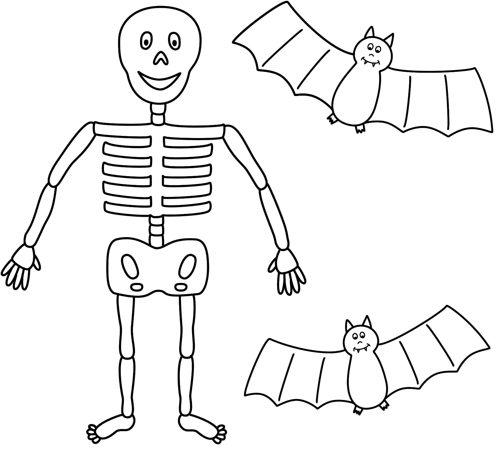 coloring pages skeleton