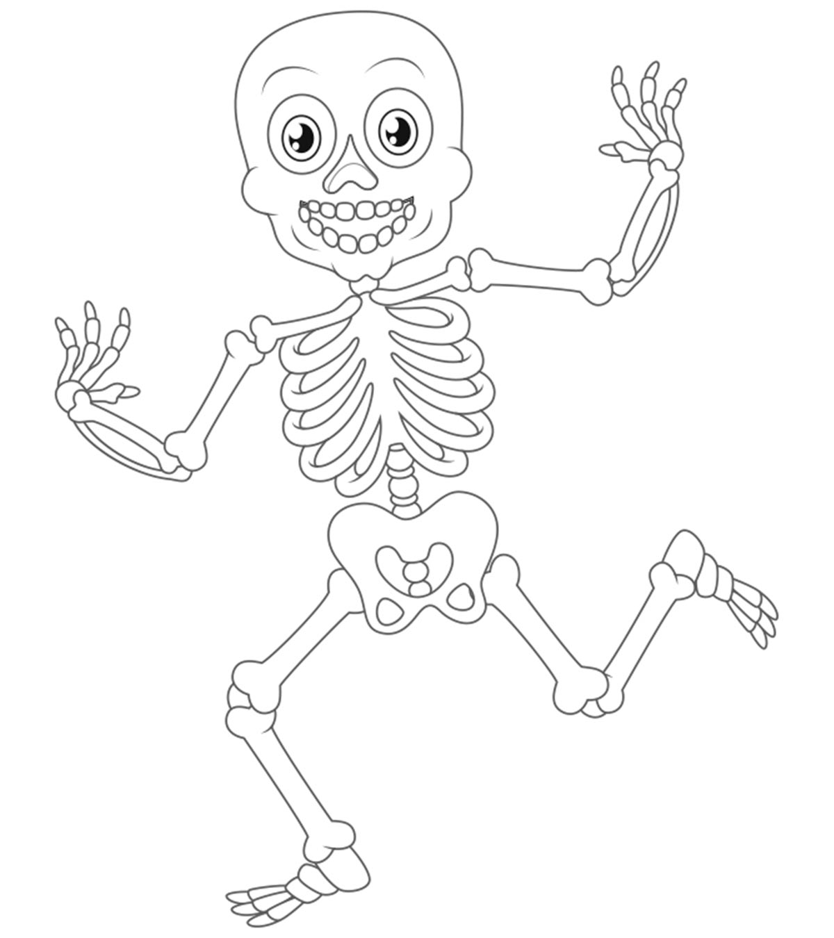 skeleton coloring pages