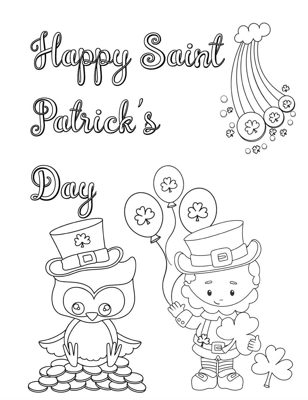 coloring pages for st patricks day