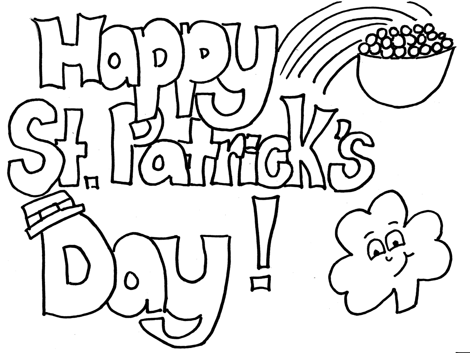 free coloring pages st patricks day