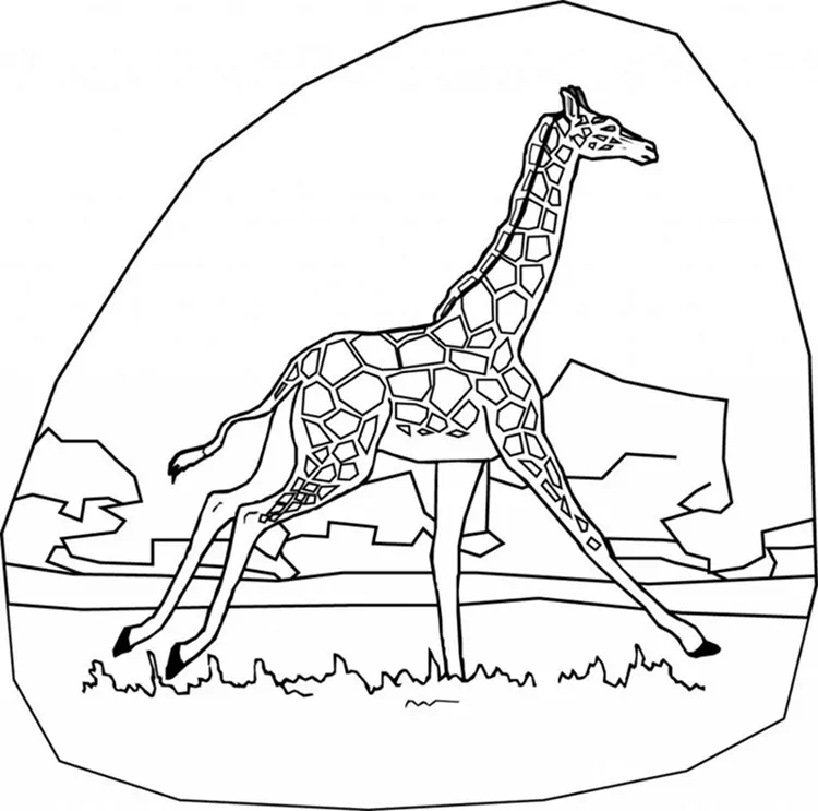 printable giraffe coloring sheet