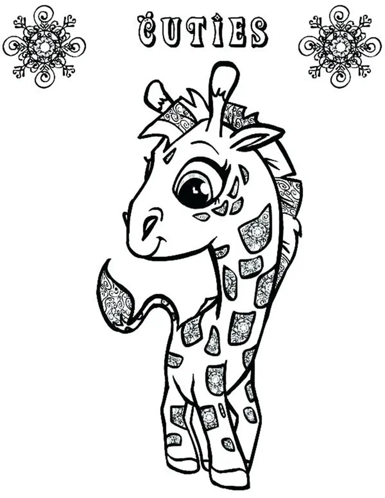 baby giraffe coloring pages