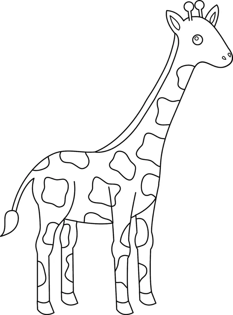 giraffe cartoon coloring pages