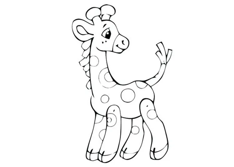 printable baby giraffe coloring pages
