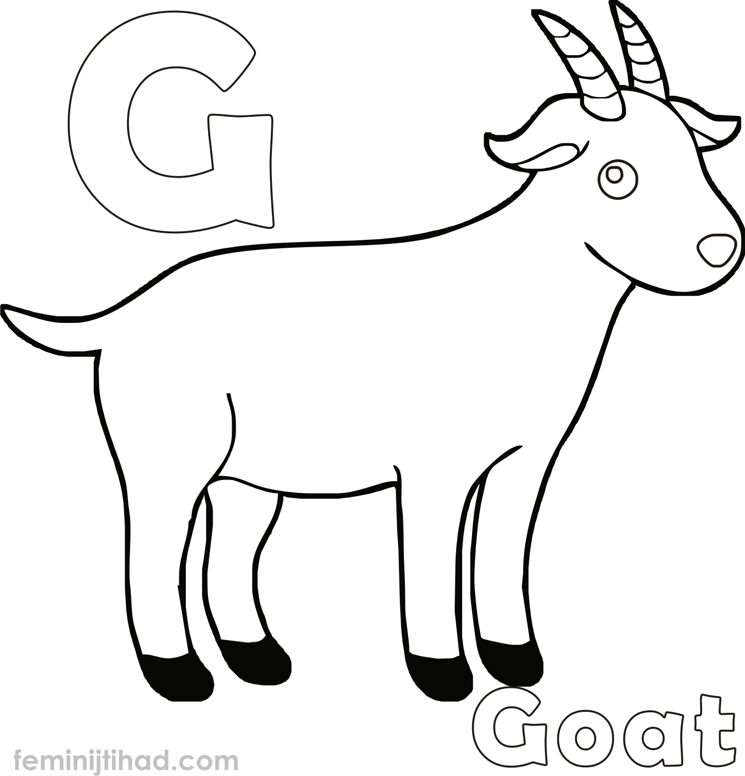 goat coloring sheets free printable