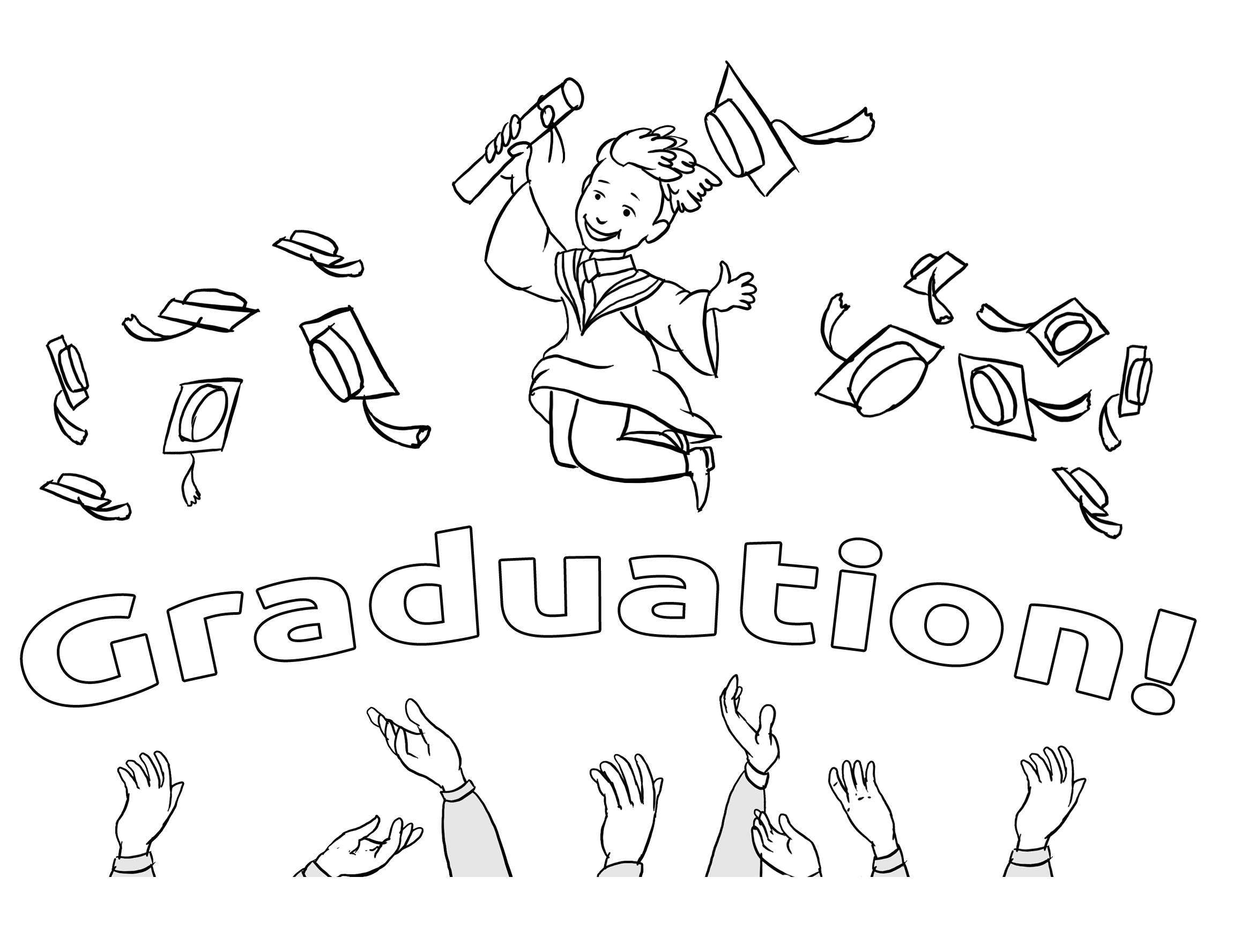 graduation coloring pages to print
